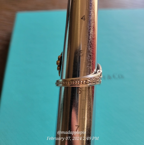 1889 Tiffany & Co.  Saint James Spoon Ring in Sterling Silver Luxury jewelry #77 - Picture 14 of 16